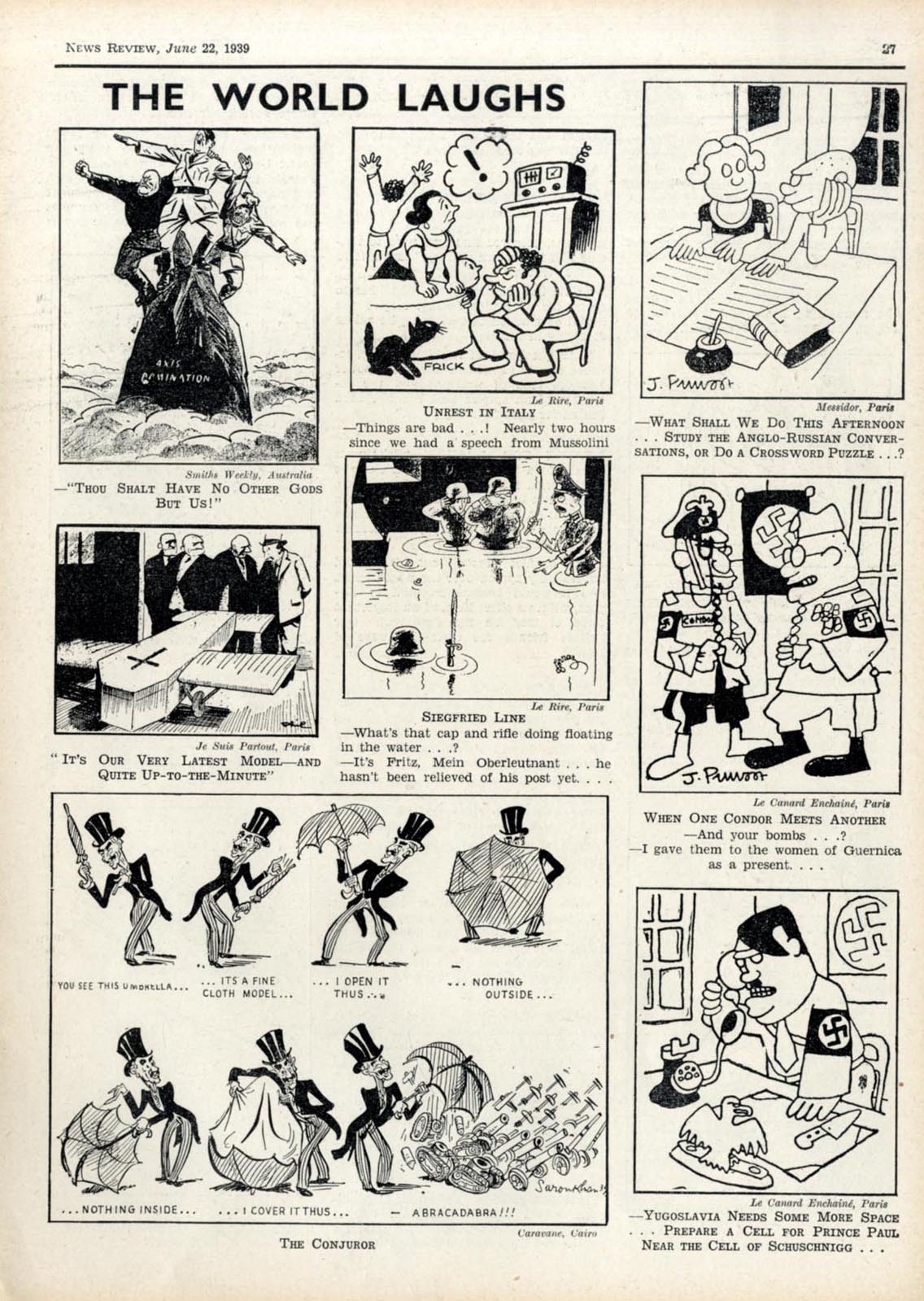 Newspaper Cartoons 1939 -, News Review compilations